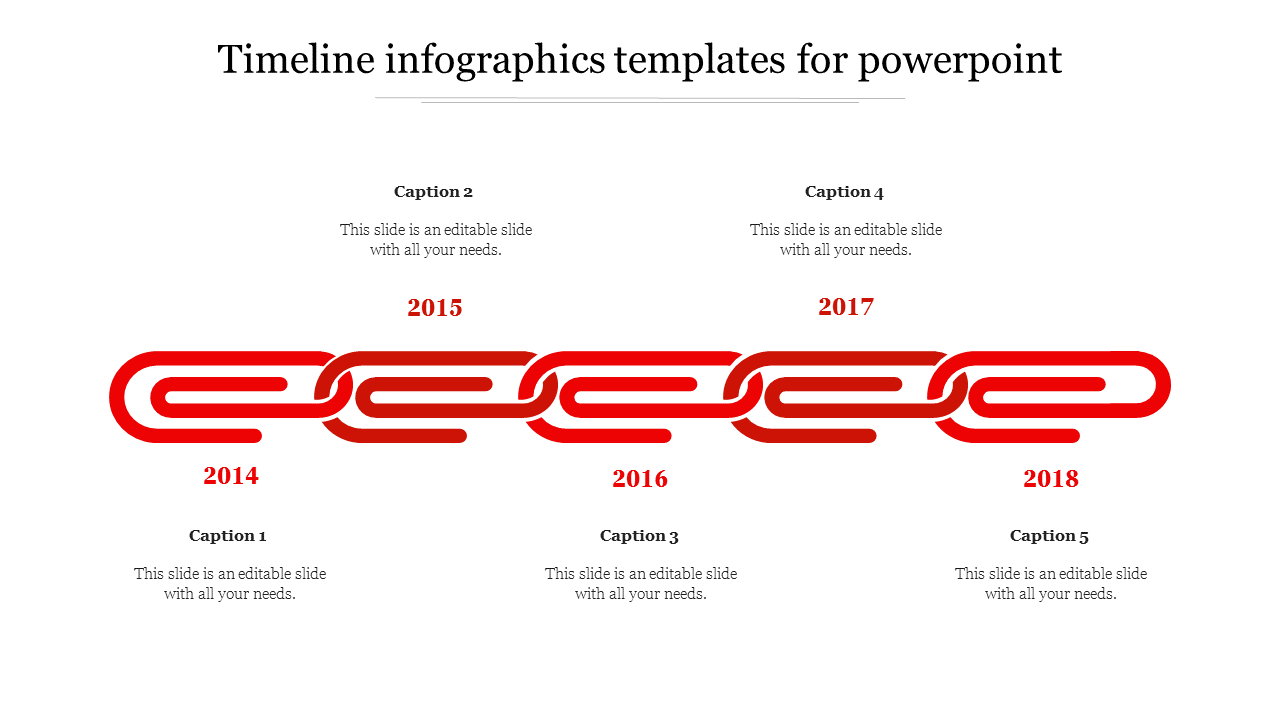 timeline infographics templates for powerpoint-5-Red